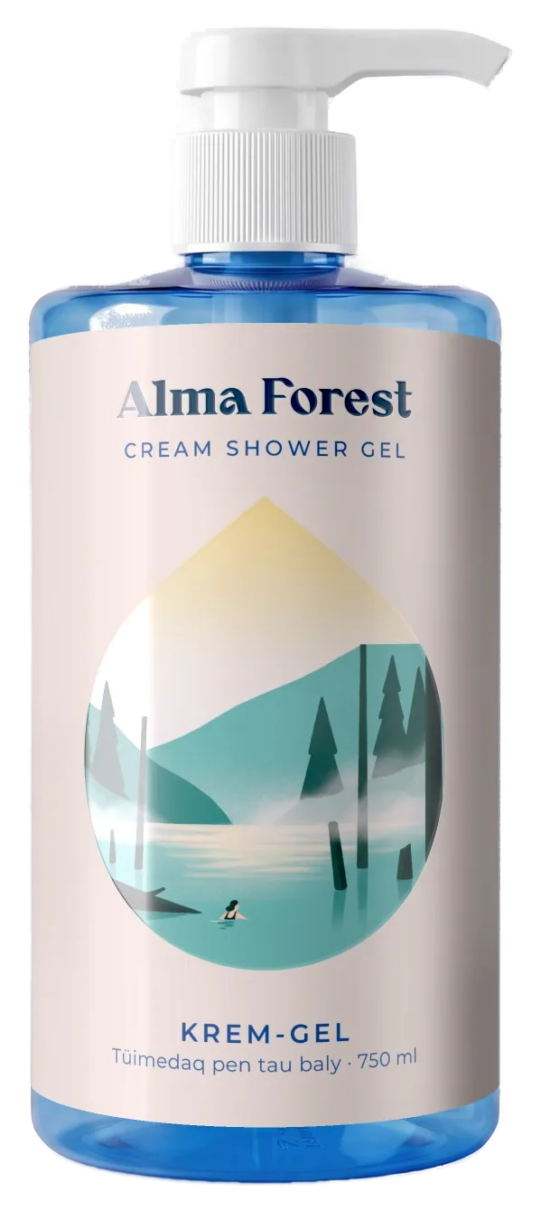 Крем-гель для душа Alma Forest «Ромашка и горный мёд», 750 мл